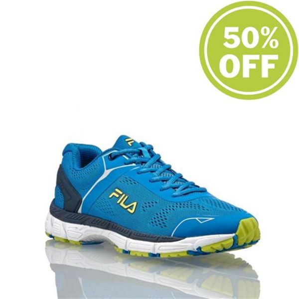 Fila Shock Fxt Functional Men's Running Shoes - Blue/Green Light Green,NZ 810-34276